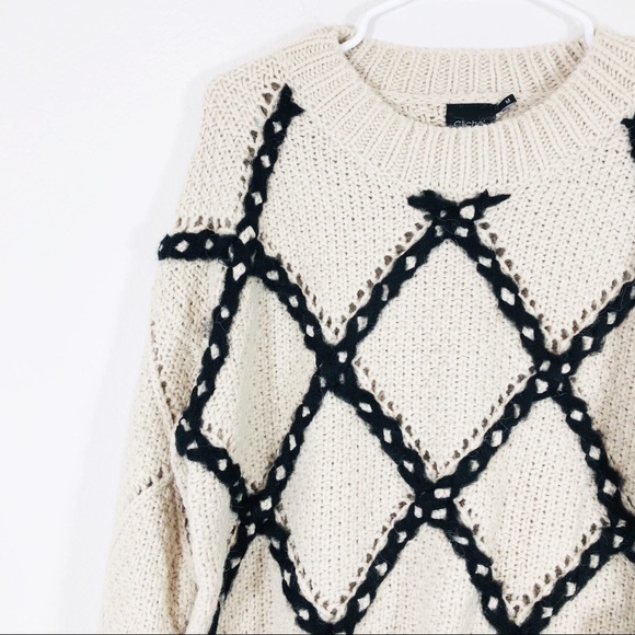 🔥SALE🔥 Cliche tan and black chunky sweater. Medium NWT - Picture 6 of 8